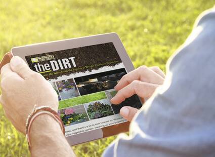 the dirt e-newsletter on an ipad wright outdoor solutions