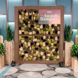moss wall with planters rental
